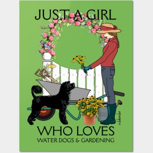 Just A Girl - Black Retriever Posters and Art